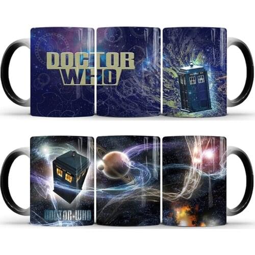 1Pcs New 350mL Doctor Who Magic Mug Creative Ceramic Color Changing Heat Sensitive Coffee Milk Tea Cup Best Gift for Your Friend