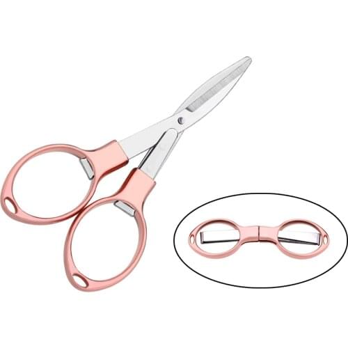 1pc Portable Folding Scissors for Needlework Steel Scissor Handmade Cross Stitch Mini Scissors DIY Craft Safety Home&Travel Tool