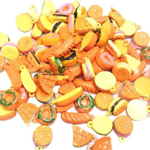 100-200 Pcs Cake Decoration 4 Food Charm Bracelet Girls Beads Necklace Fashion Pinata Birthday Party Favors Gift Novelty Prize