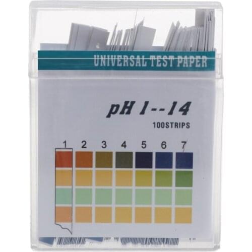 100 Strips 1-14 PH Alkaline Acid Indicator Paper Water Saliva Litmus Testing Kit