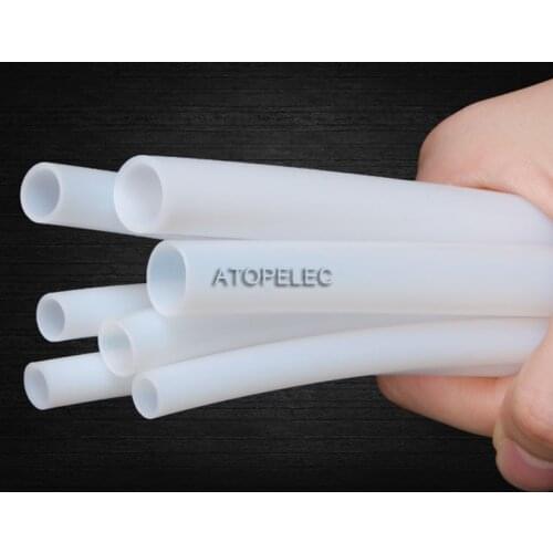 1M ID 7mm/8mm/9mm/10mm/11mm/12mm/14mm/16mm/18mm/20mm PTFE F4 Tubing Pipe ROHS High Temperature 260Deg.C White 600V