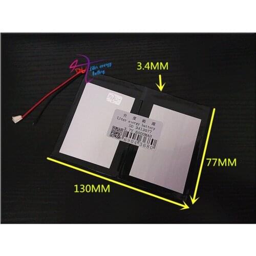 3.7V 6000mAH 3413077 polymer lithium ion / Li-ion battery for tablet pc,power bank;GPS,mp3,mp4,cell phone,e-book