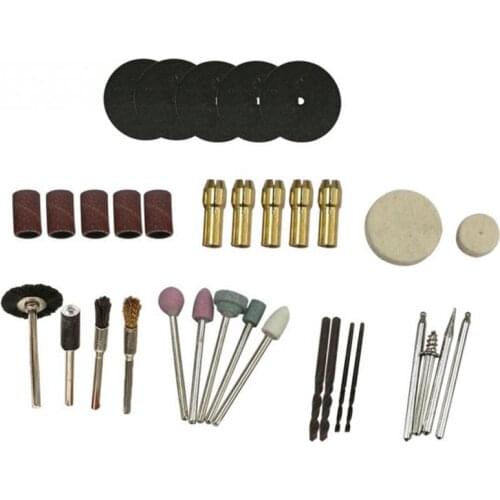 34Pcs/Set Accessories Grinder Tool Kit Chuck Polishing Shaft Wheel Electric Cut Off Wheel Sand Paper Rounds Nylon brush