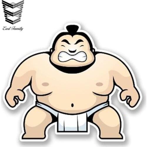 EARLFAMILY 13cm x 10cm Strong Sumo Wrestler Vinyl Window Decal Car Aufkleber JDM Motorcycle Decoration Waterproof Car Sticker