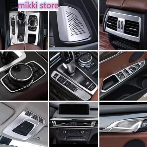 Accessories Car Inner Gearshift Air Conditioning CD Panel Door Armrest for BMW X5 X6 F15 F16 Cover Trim Decorative Car Stickers