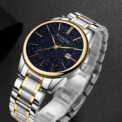 Montre Homme 2020 Star Watch Men Calendar Word Waterproof Simple Male Quartz Wristwatch Anniversary Gifts for Husband
