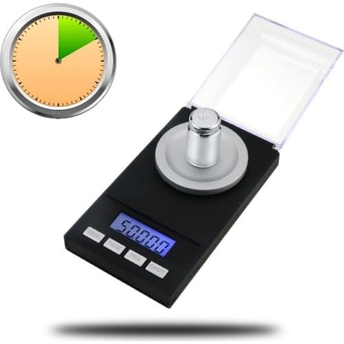 Digital Milligram Gram Scale Jewelry Weight High Precision 50g 0.001g Balance Diamond Electronic Weighing Scale