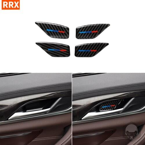 For BMW 5 Series G38 528LI 530LI 540LI Interior Accessories Carbon Fiber Door Bolw Handle Auto Stickers Decal Covers Car Styling