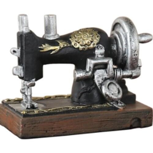 Home Collectible Figurines Mini Sewing Machine Fairy Garden Dollhouse Decoration
