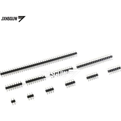 40PCS 2.54mm spacing single row Curved needle Insert needle 1*2P 1*3P 1*4P 1*5P 1*6P 1*7P 1*8P 1*10P 1*12P 1*20P 1*40P