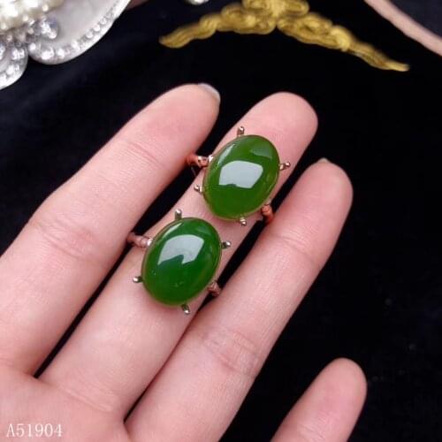 KJJEAXCMY Boutique Jewelry 925 Sterling Silver Inlaid Natural Jasper Gemstone Female Ring Support Test