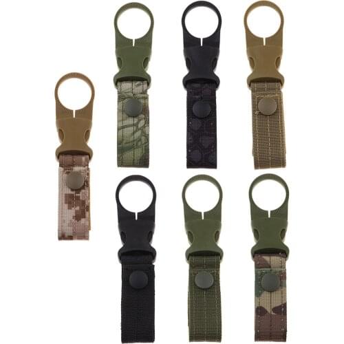 Key Hook Tactical Molle Hanging Belt Carabiner Webbing Water Bottle Holder Buckle Clip