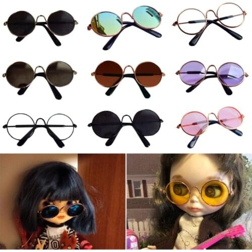 Doll Cool Glasses Pet Round Glasses Colorful Sunglasses For Grils Toy Photo Props-M35