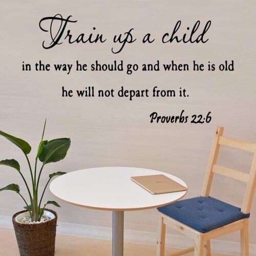 Fashion Train up a child Family Wall Stickers Mural Art Home Decor Bedroom Wall Stickers Decoration Accessories Murals