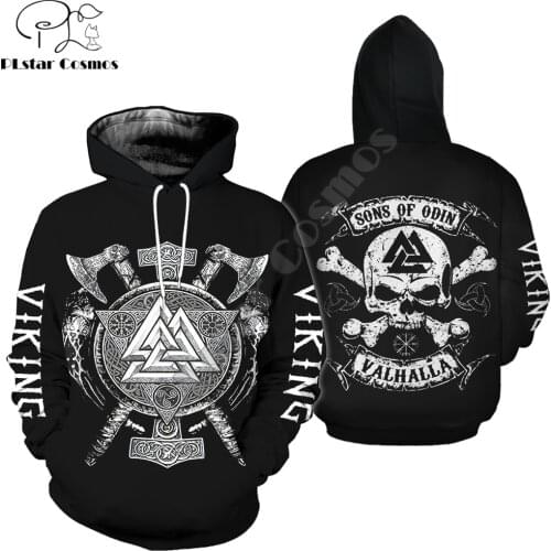 Sons Of Odin Viking Tattoo 3D Printed Men Hoodie Harajuku Fashion Hooded Sweatshirt Street Autumn Unisex hoodies jacket WSR-66
