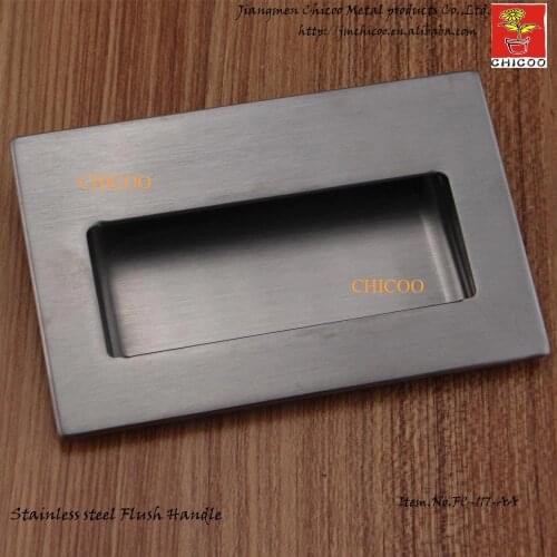 Stainless Steel 304 square handle invisible Recessed furniture Handle conceal drawer flush pull