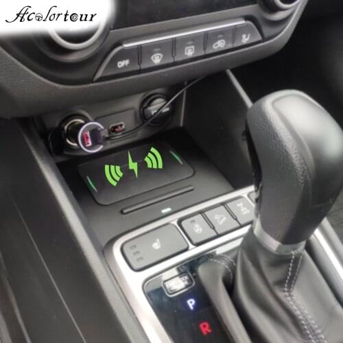Phone charger for Hyundai Creta 2020 Cantus 2018 car wireless charging adapter mobile holder for iphone 11 qi fast charge board