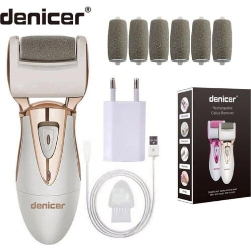 Pedicure Foot File Electric Callus Remover Rechargeable Care Tool Sawing Machine for Feet 7 or 5 Roller Heads