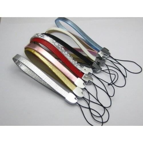 10 Mixed Colour PU leather Phone/Mp3 Wristlet Lanyard Strap Fit 8mm Slide Charm