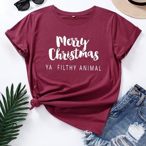 Merry Married Christmas T-shirt Funny Christmas Party Gift Tshirt Unisex Women Graphic 100% Cotton Tee Shirt Top Kawaii Clothes