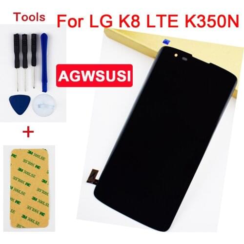 For LG K8 LTE K350N K350E K350DS 4G Full Touch Screen Digitizer Sensor Glass + LCD Display Monitor Module Panel Assembly