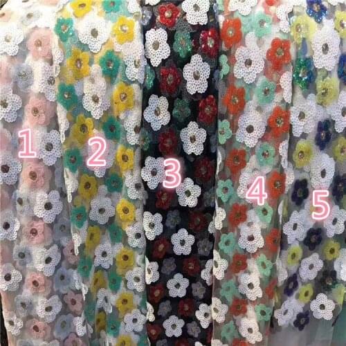 Mesh Bottom Bright zhu pian xiu hua mian liao Womens Clothing Childrens Clothing Dress Wedding Dress Embroidered Fabric