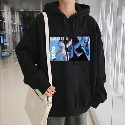 Harajuku Anime SK8 The Infinity Langa Printing Hoodies Women Funny Cartoon Graphic Long Sleeve Oversized Winter Warm Sweatshirts