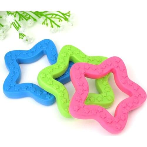 1pc Rubber Pet Chewing Toy Pet Dog Cat Bite Resistant Molar Teeth Cleaning Training Toys Pet Supplies