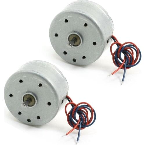 2PCS 300C 6600RPM DC 1.5-9V Micro Motor for Toys and DIY