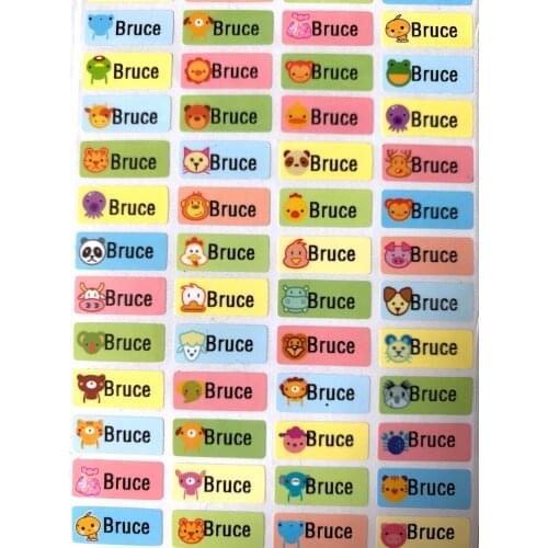 3 Size Cute Carton Children Stickers Name Customize Stickers School Stationery Labels Personalized Sticker
