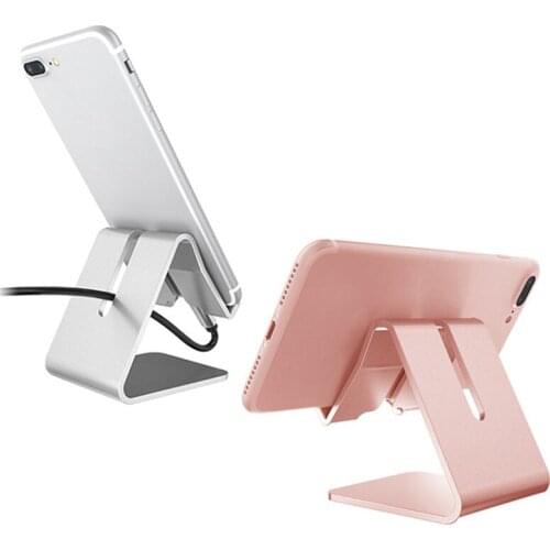 Aluminum Metal Phone Tablet Holder Desktop Universal Non-slip Mobile Bracket Stand Holder for iPhone7 8iPad For SamsungS9