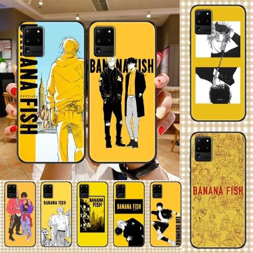 Anime Banana Fish Phone case For Samsung Galaxy Note 4 8 9 10 20 S8 S9 S10 S10E S20 Plus UITRA Ultra black pretty funda tpu