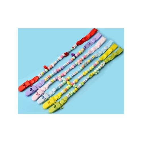 Baby Pacifier Clip Chain New Baby Pacifier Clips Newborn Dummy Pacifier DIY Colorful Pacifier Holder Baby Christmas Gift