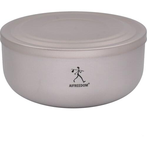 AIFreedom Double-layer bowl with lid, pure titanium anti-scalding, essential for home travel