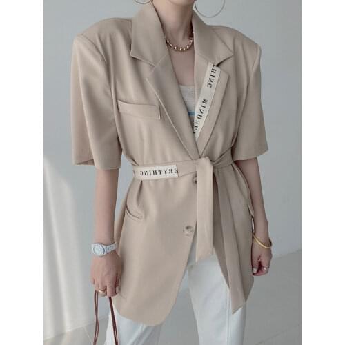 JMPRS Women's Blazers With Short Sleeves