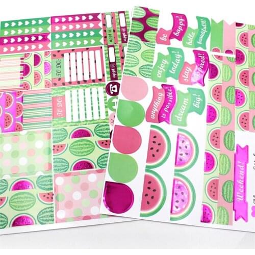 Summer Watermelon Stickers Set for Scrapbooking Happy Planner/Card Making/Journaling Project