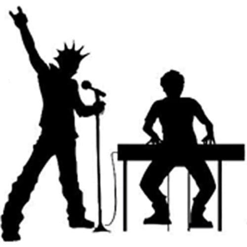 Hot Sell Beautiful Rocking Band Music Silhouette Car-Stickers and Decals Styling Window Decoration Car Accessories KK16*15cm