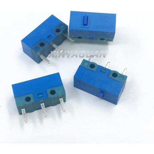 Free Shipping 4pieces HUANO Mouse Micro Switch Blue Shell Blue point 50 million times computer mouse 3pins button switch
