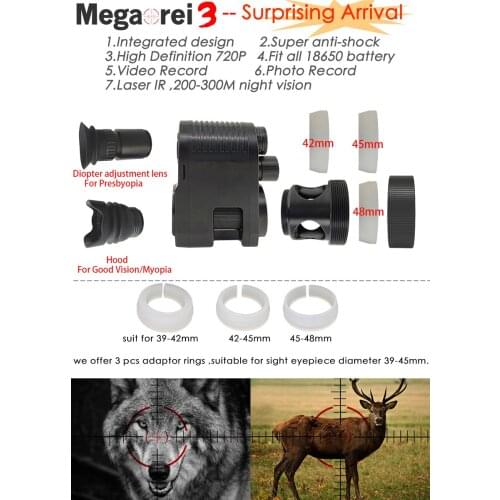 Mirilla para rifle de aire comprimido, armas de caza, visión térmica, visión nocturna, monocular