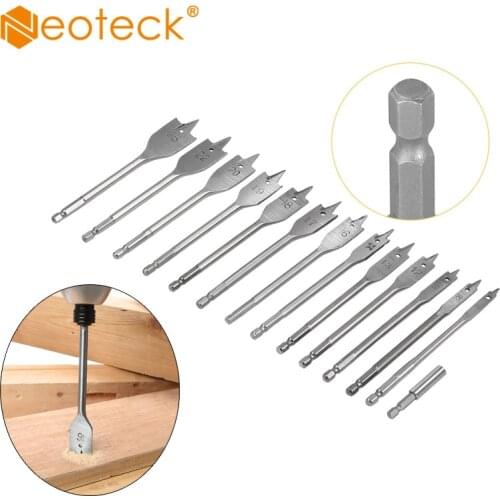Proster 13pcs/set Wood Drill Bit Set 150mm Length 6-25mm Woodwork Spade Flat Hex Shank Bits
