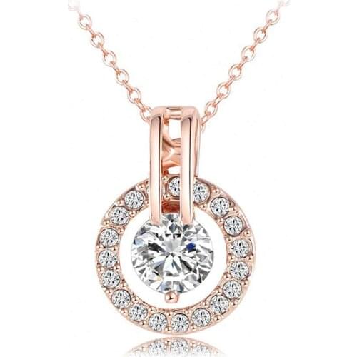 New Hot Sales Diamond Starry Sky Pendant Necklace Lovers Eye Zircon Necklace Round Ladys Pendant