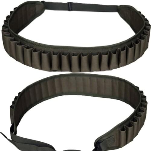 Green 30 Shot Shotgun Ammo Belt Tactical Hunting 52" Shell Carrier Bandolier Hunting Bags & Holsters