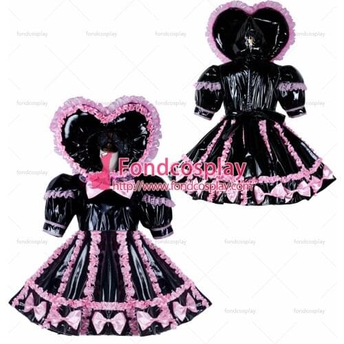 Adult sissy baby Maid PVC Dress lockable Tailor-made[G2347]