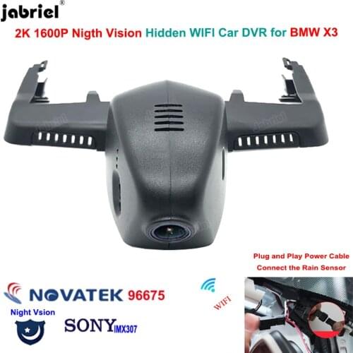 Plug and Play 2K 1600P Hidden Wifi Car Dvr Dash Cam Camera Driving Recorder for BMW X3 for BMW X3 G01 2018 2019 2020 2021 2022