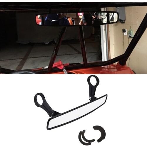 2 inches Adjustable Clamp with Rubber Gasket and Rear View Mirror for UTV Polaris Ace RZR Yamaha Rhino Wolverine YXZ 1000R