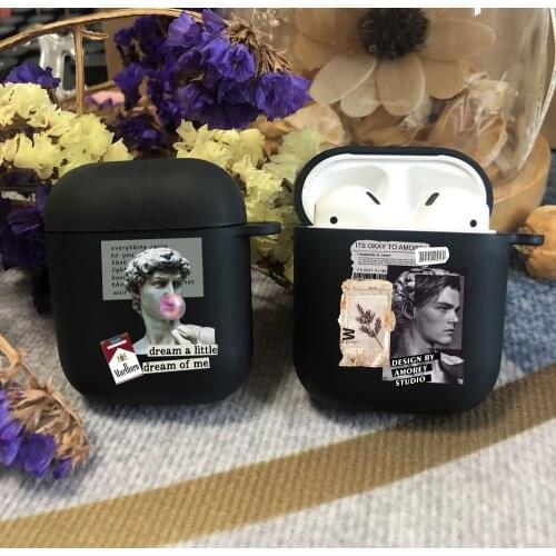 Retro Bar Code Label Transparent TPU silicone Bluetooth Airpod Case For Airpods pro Funny Boy Woman Photo soft Cover Airpod 1 2