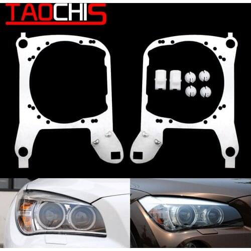 Taochis Car-Styling Frame Adapter Module Set DIY Bracket Holder for BMW X1 2011-2014 Type Hella 3/5 Projector Lens