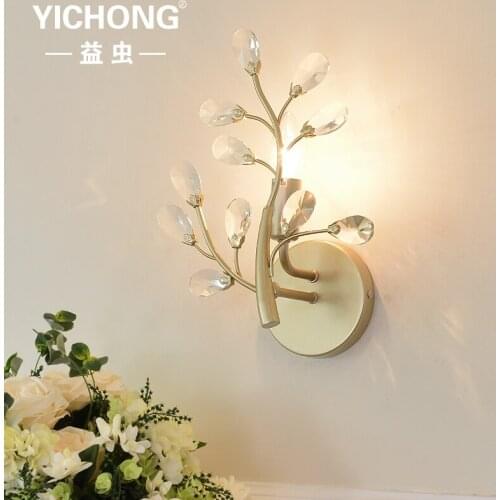 Led crystal wall lamp Wall lights luminaria home lighting living room modern WALL light lampshade for bathroom