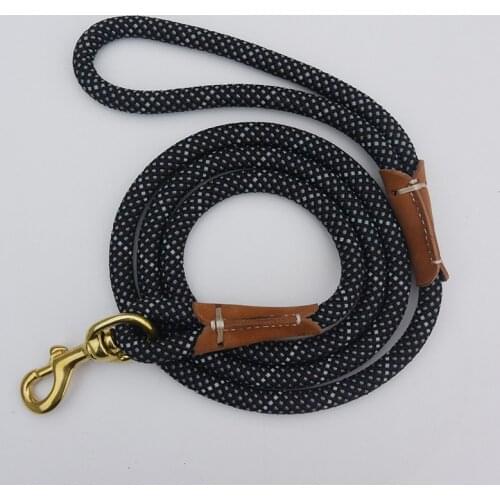 Reflective 5FT Dog Leash Nylon Dogs Lead Rope Pet Long Leashes Belt Outdoor Dog Walking Training Leads Ropes black color