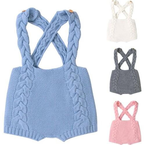 Toddler Baby Boys Girl Knitting Romper Spring Autumn Newborn Baby Boys Girls Knitting Jumpsuit Overall Baby Girls Clothes